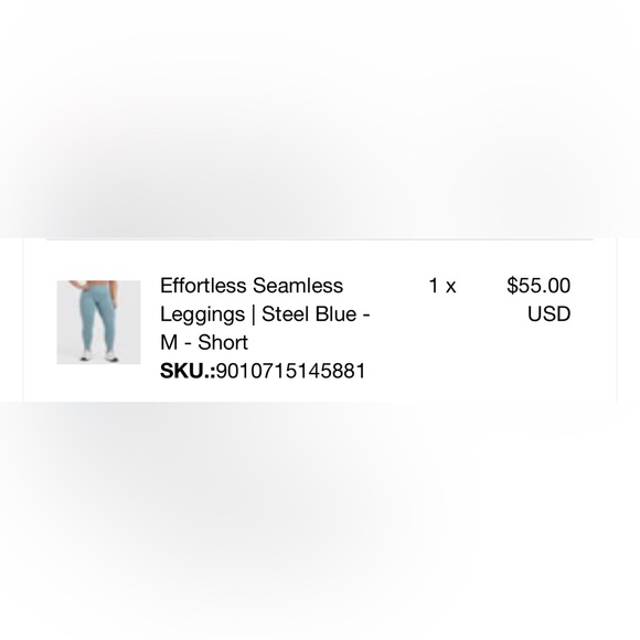 Effortless Seamless Leggings in Steel Blue size M - Picture 4 of 4